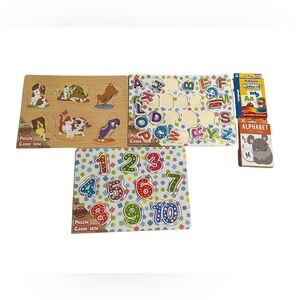 Kids puzzle and flash card bundle.
